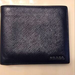 Prada Midnight Blue Leather Wallet